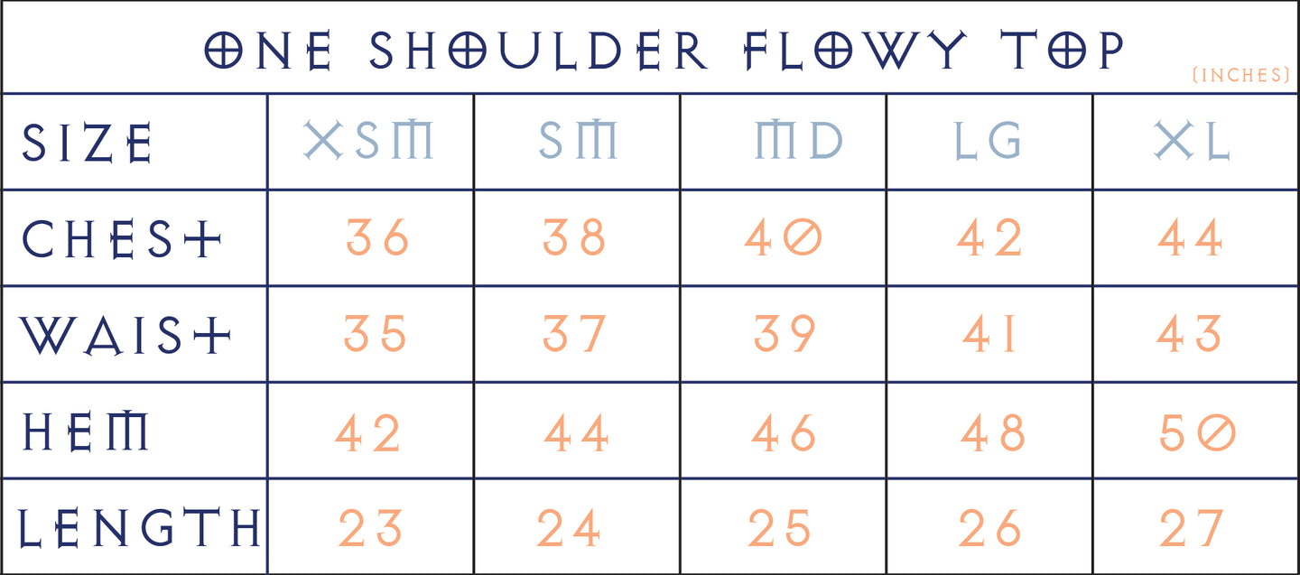 One Shoulder Flowy Top | Icy Blue
